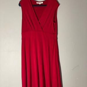 Donna Ricco New York woman red dress , size 14 made in USA